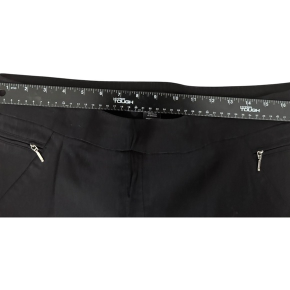 SOHO Black Tapered Pants with Zipper Details - 2X - Picture 3 of 5